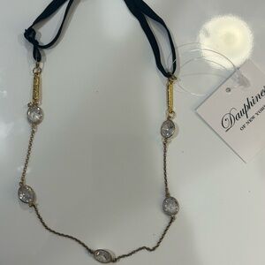 Gold and Black Women's adjustable headband